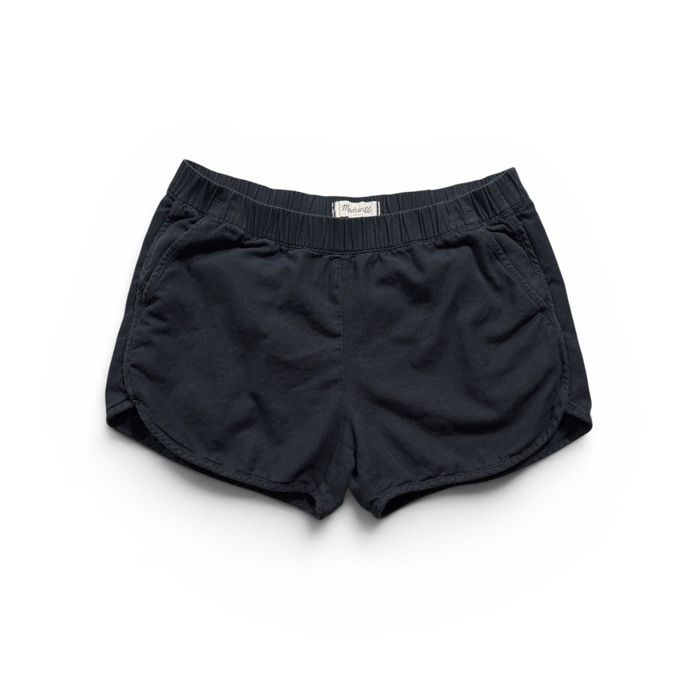 Madewell Womens Casual Lounge Shorts Pockets Cotton Viscose Sz Small Black -1776